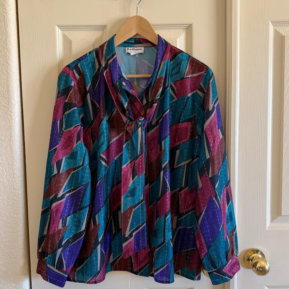 Fun vintage holiday blouse